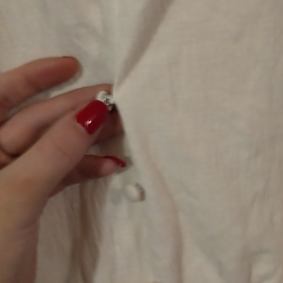 So Crop Top Flower Cut Out Back & Sleeved Button Detail Shirt Soho Shabby Chic - Picture 4 of 9